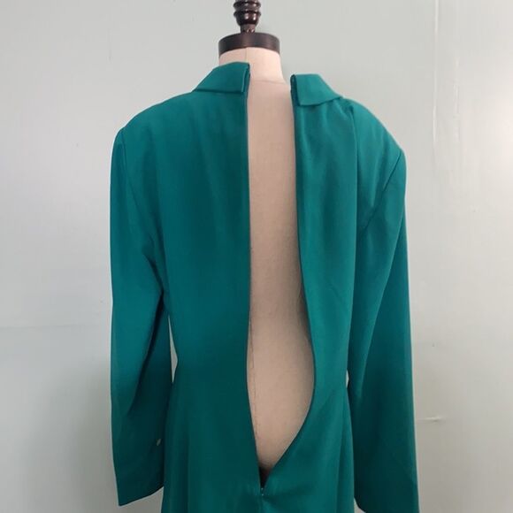 Vintage Bow Front Long Sleeve Midi Dress - Picture 5 of 6